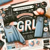 A stylish layout for a Japanese women's budget fashion brand named 'GRL' with a focus on checking delivery status. The image features trendy and affordable clothing items displayed attractively, with visual elements representing the process of checking delivery status. Incorporate the word 'GRL' prominently in the design. The background should be vibrant and fashionable, reflecting the brand's appeal to young women. The image should be in a 16:9 aspect ratio.