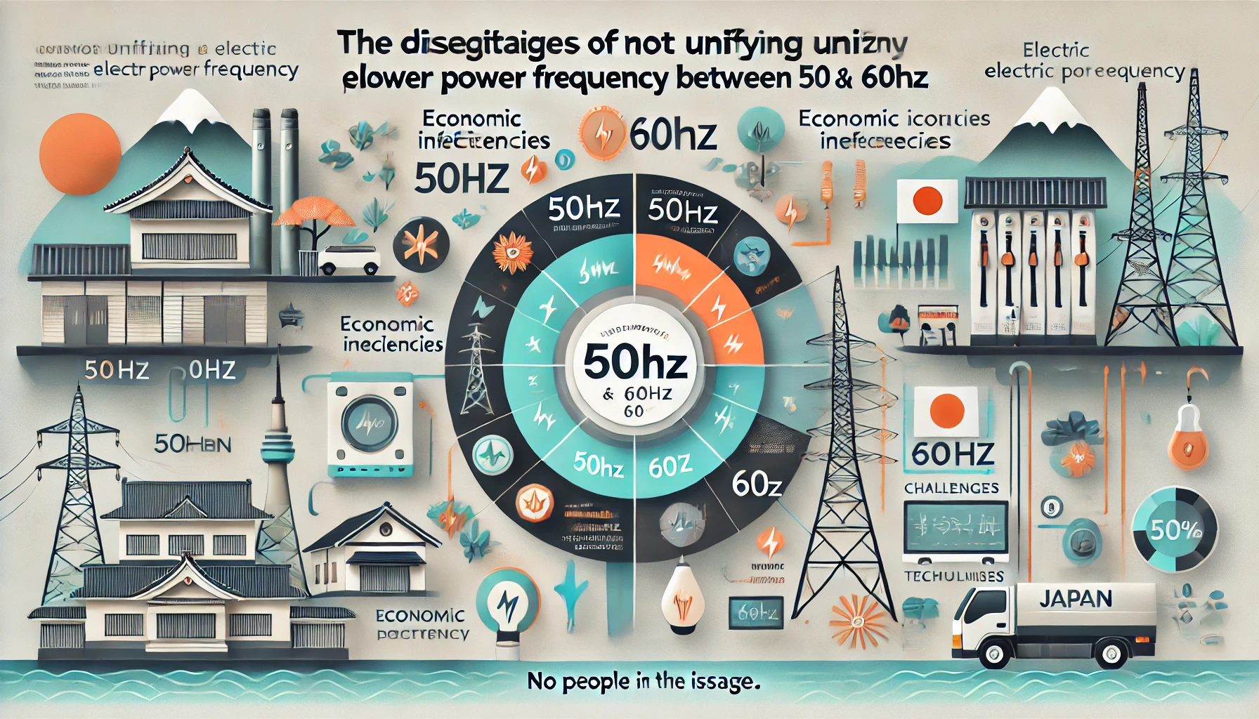 A-professional-infographic-style-image-that-explains-the-disadvantages-of-not-unifying-Japans-electric-power-frequency-between-50Hz-and-60Hz